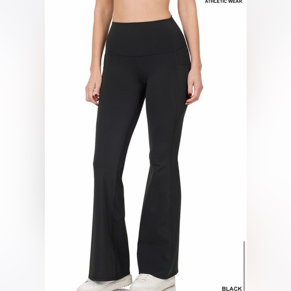 Zenana Outfitters Pants & Jumpsuits Ash Grey Zenanaathletic Wide